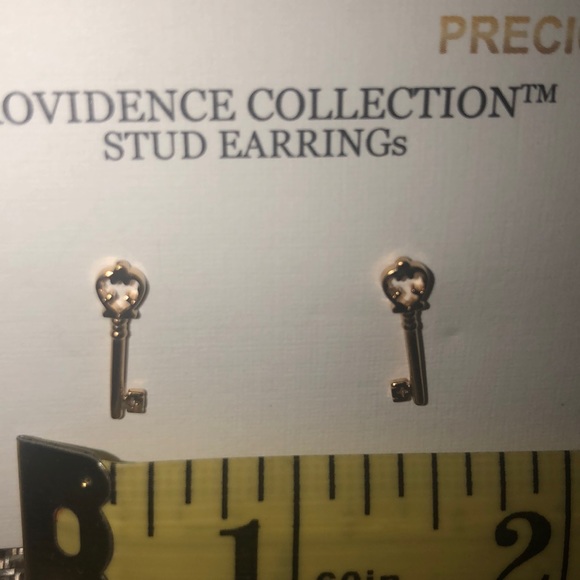 ALEX AND ANI SKELETON KEY 🔑 STUD EARRINGS - Picture 8 of 8